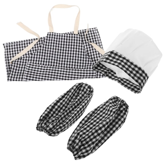 LOLIPPYY Boys Apron Set of 1 White Polyester Role Play Apron for Kids Cooking and Art Activities