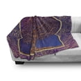 thumbnail image 3 of Ethnic Soft Flannel Fleece Throw Blanket, Tree with Curved Leafless Branches Middle Eastern Moroccan Arch Retro Art Design, Cozy Plush for Indoor and Outdoor Use, 60" x 80", Purple Blue, by Ambesonne, 3 of 6