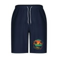 thumbnail image 4 of PNTUTB Men's Solid Color Matching Hawaiian Fashion Print Elastic Drawstring Pocket Casual Beach Shorts, 4 of 6