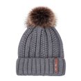 thumbnail image 1 of Women‘S Warm Solid Thicken Wool Hat Stripe Knit Windproof Cap, 1 of 4