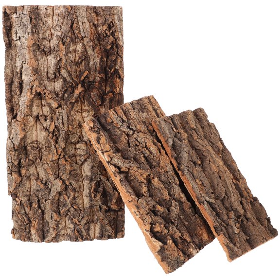 3pcs Natural Bark Aquarium Decor Set Vivid Reptile Habitat Supplies for Fish Tank and Terrarium