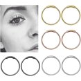 thumbnail image 1 of Aro para piercing de nariz CHAO joyería de acero inoxidable 8 piezas 4 colores, 1 of 5