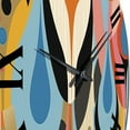 thumbnail image 5 of Designart "Retro-Styled Abstract Drops XIII" Modern Geometric Oversized Wall Clock, 5 of 5