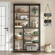 Tribesigns 79 inches Tall Bookshelf Bookcase, 8-Tier Staggered Bookcase, Modern Open Book Shelves
