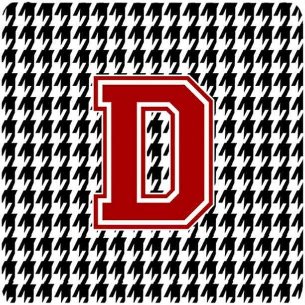Carolines Treasures Cj1021 Dfc Monogram Houndstooth Foam Coasters Initial D 44 Set 4 Walmart Com Walmart Com