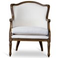 thumbnail image 3 of Baxton Studio Chaise d'Appoint Charlemagne en Blanc et Marron, 3 of 10