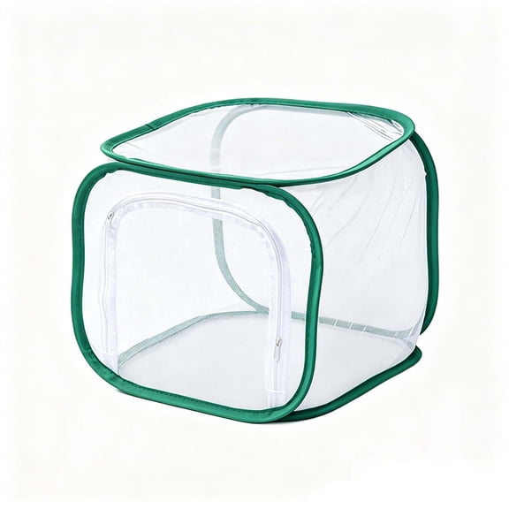 Insect and Butterfly Habitat Cage, Collapsible Insect Mesh Cage Terrarium with Zipper Protection, Reusable Insect Breeding Cage Breathable Net, 12"x12"x12"