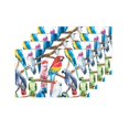 thumbnail image 4 of MKHERT Watercolor Bright Parrot Tropical Bird Cockatoos Placemats Table Mats for Dining Room Kitchen Table Decoration 12x18 inch,Set of 4, 4 of 4