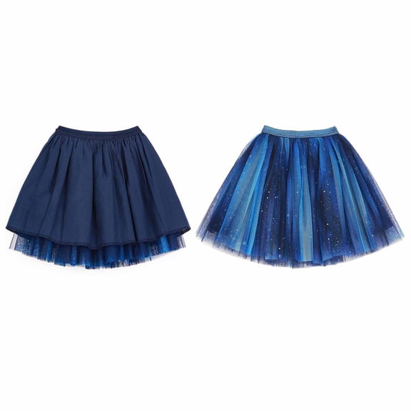 Tutu Skirt Layers Blue Tutu Sparkly Skirt Elastic Waist Ballet Tutu Skirts Girls Party Dress 11-12 Years