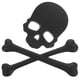 thumbnail image 4 of FELTECHELECTR Pegatina de calavera de metal 3D negra para coche, emblema de calavera para maletero trasero, calcomanías de esqueleto personalizadas, decoración para automóvil, 4 of 6