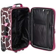 thumbnail image 6 of Rockland Fashion Softside Upright 2 Piece Luggage Set, Pink Giraffe, 6 of 6