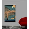 thumbnail image 2 of Wallhogs Hiroshige Kyoto Bridge by Moonlight (1857) Wall Mural, 2 of 2