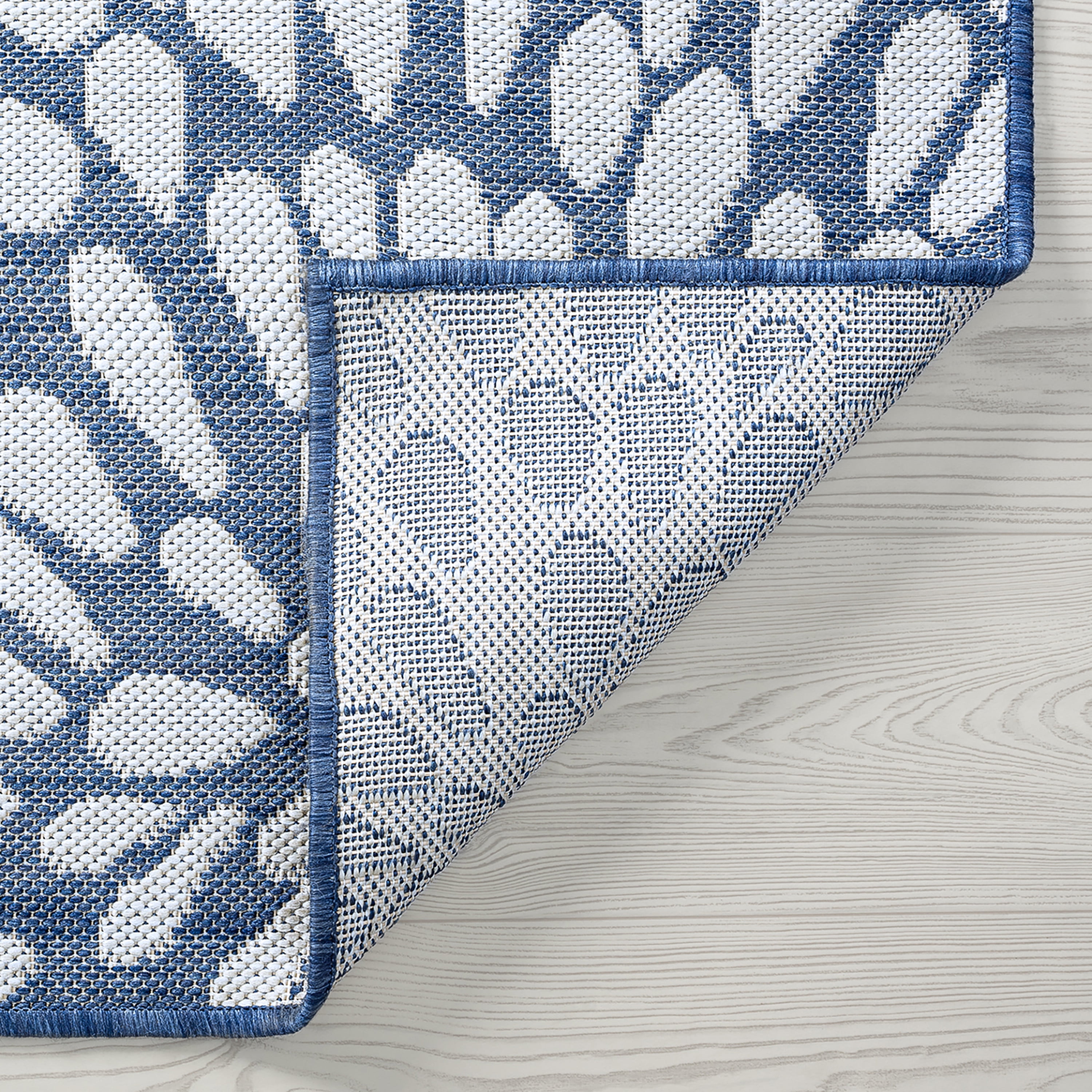 2x3 Water Resistant, Small Indoor Outdoor Rugs for Patios, Front Door Entry, Entryway, Deck, Porch, Balcony | Outside Area Rug for Patio | Blue, Floral | Size: 2' x 3'
