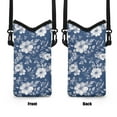 thumbnail image 7 of ZIATUBLES Blue Flower Crossbody Phone Pouch Waterproof Neoprene Cellphone Bag Portable Phone Sleeve Case with Adjustable Strap Top Opening Phone Case, 4 X 8 Inch, 7 of 7
