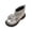 Silver, variant on LYHao Children Shoes Fashionable Flat Boots Comfortable Soft Sole Children Boots Boots ,Girls Boots Sizes 10 Black(3.5-4 Years)