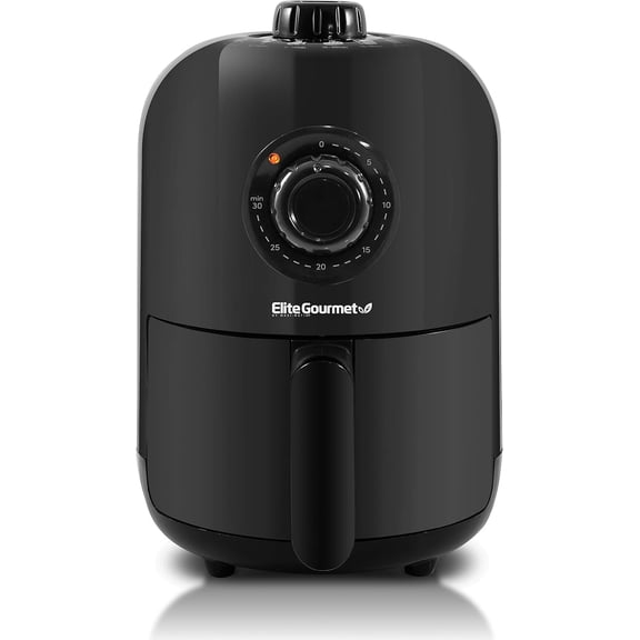 EAF-1121X Personal 1.1 Qt. Compact Space Saving Electric Hot Air Fryer Oil-Less Healthy Cooker, Timer & Temperature Controls, 1000W Black