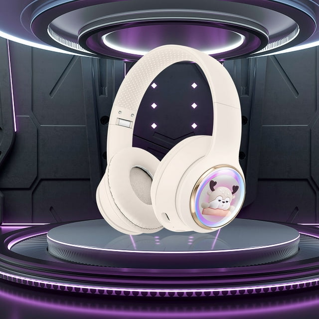 Auriculares inalámbricos Bluetooth, supraaurales, larga duración de la batería, caqui