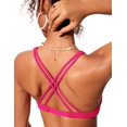 thumbnail image 4 of Top de Bikini CRZ YOGA con Frente Torcido y Tirantes Cruzados Rosa L, 4 of 5