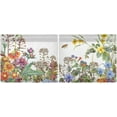 thumbnail image 3 of Coolnut Floral Kitchen Curtains 2 Panels, UV Protected Tier Curtains Half Window Curtains for Guest Room Bathroom Sink Laundry Room Basement,36"x 27", 3 of 6