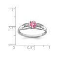 thumbnail image 2 of 1/3 Carat (ctw) Pink Tourmaline Ring in Sterling Silver, 2 of 4