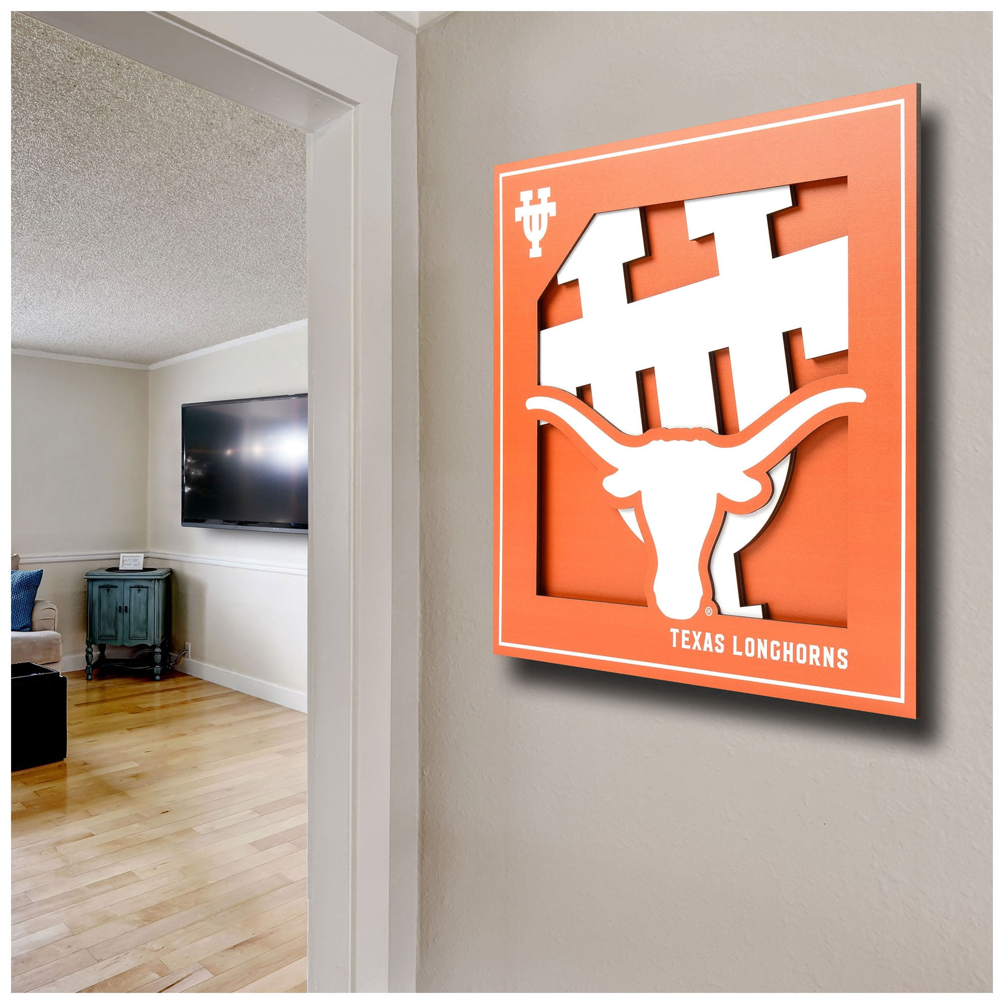 Texas Longhorns 12'' x 12'' 3D Logo Wall Art