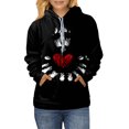 thumbnail image 1 of Sudadera holgada de manga larga con capucha y estampado clásico de Halloween para mujer Pompotops FGAJ17651, 1 of 5