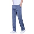 thumbnail image 3 of Kureaily Casual Pants Lightweight Breathable Stretch Straight Leg Trousers For Business Travel Comfortable Elastic Mens Casual Joggers Pants,34/(Blue), 3 of 5
