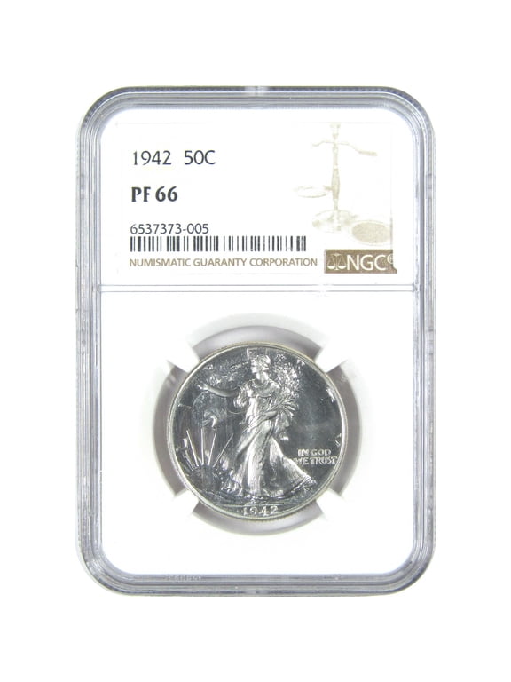 1942 Liberty Walking Half Dollar PF 66 NGC Silver 50c Proof Coin