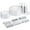 Silver, variant on 150 PCS Silver Disposable Dinnerware Set for 25 Guests, Silver Plastic Plates for Party, Including 25 Dinner Plates, 25 Salad Plates, 25 Cups, 25 Forks Knives Spoons for Wedding and Party Supplies
