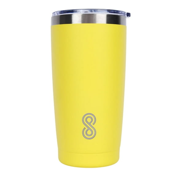 SINT 20 oz Double-Walled Vacuum Insulated Stainless Steel Travel Tumbler with Lid, Yellow