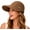 Brown, variant on Hat, Women's Wide Brim Sun Visor Hat, Wide Brim Sun Hat for Women, Adjustable Ponytail Hat for Outdoor Hiking and Fishing