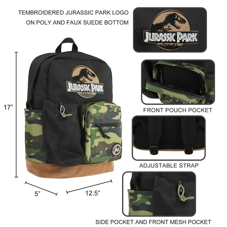 Jurassic Park 17” Backpack With Hydration Pocket