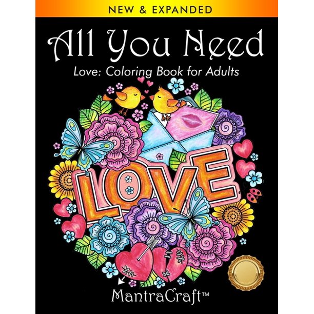 Download All You Need Love Coloring Book For Adults Paperback Walmart Com Walmart Com