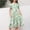 Green, variant on Odeerbi 6-15 Years Child Teen Girls Easter A-Line Dress Ruffle Sleeve Bunny Floral Print Tiered Dress Summer Holiday Party Dress