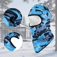 thumbnail image 4 of Unique Bargains 1 Pc Ice Silk Camouflage Balaclava Face Mask Dark Blue, 4 of 5