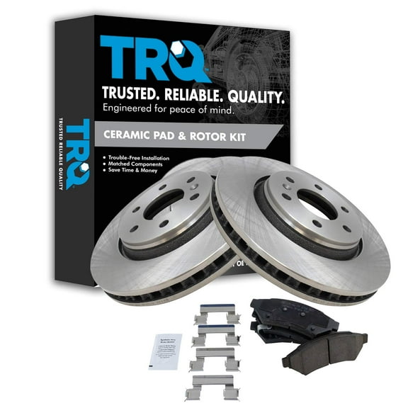 TRQ Front Brake Pad & Rotor Kit Brake Pads Brake Rotor Ceramic Fits Select 2006-2007 Buick Terraza 2006-2008 Chevrolet Uplander 2006 Pontiac Montana Saturn Relay