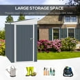 thumbnail image 4 of Outsunny 4' x 6' Metal Outdoor Lean to Garden Storage Shed with Lock, 4 of 9