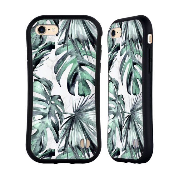 Head Case Designs Officially Licensed Nature Magick Tropical Palm Leaves On Marble Turquoise Green Island Hybrid Case Compatible with Apple iPhone 7 / 8 / SE 2020 & 2022