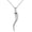 A-style1, variant on Italian Horn Pendant Necklace for Women - Silver Horn Pendant with Jan-Dec Simulated Birthstone - Protection Amulet Jewelry Gift Box