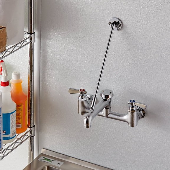 Wall Mounted Mop Utility Sink Faucet W/ Vacuum Breaker