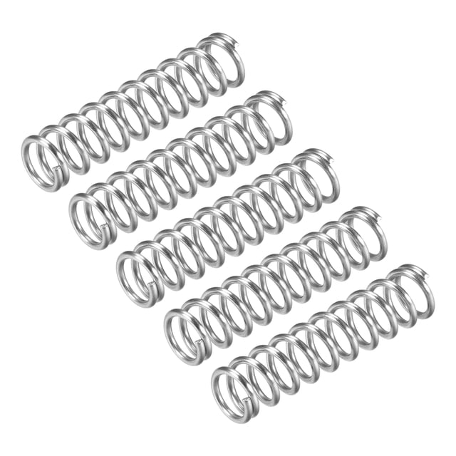 Unique Bargains Ressort de Compression 5 Pack en Acier Inoxydable 304, 12mm OD, Fil de 1,6 Mm, Longueur de 50 Mm