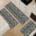thumbnail image 3 of William Morris Vintage Floral Kitchen Rugs Sets of 3,Boho Non Slip Rubber Kitchen Mats for Floor Farmhouse Washable Kitchen Area Rugs Floor Carpet Runners for Hallway Laundry Room,Navy Blue, 3 of 6