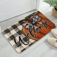 thumbnail image 6 of Qwtwty Home Decor Pumpkin Maple Crystal Velvet Floor Mat Home Entrance Door Mat Thickened Foyer Floor Mat, 6 of 7