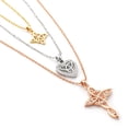 thumbnail image 2 of MOON & SELF Set Joyería Trinidad Sagrada Triple Baño Oro 18k Tricolor, 2 of 5