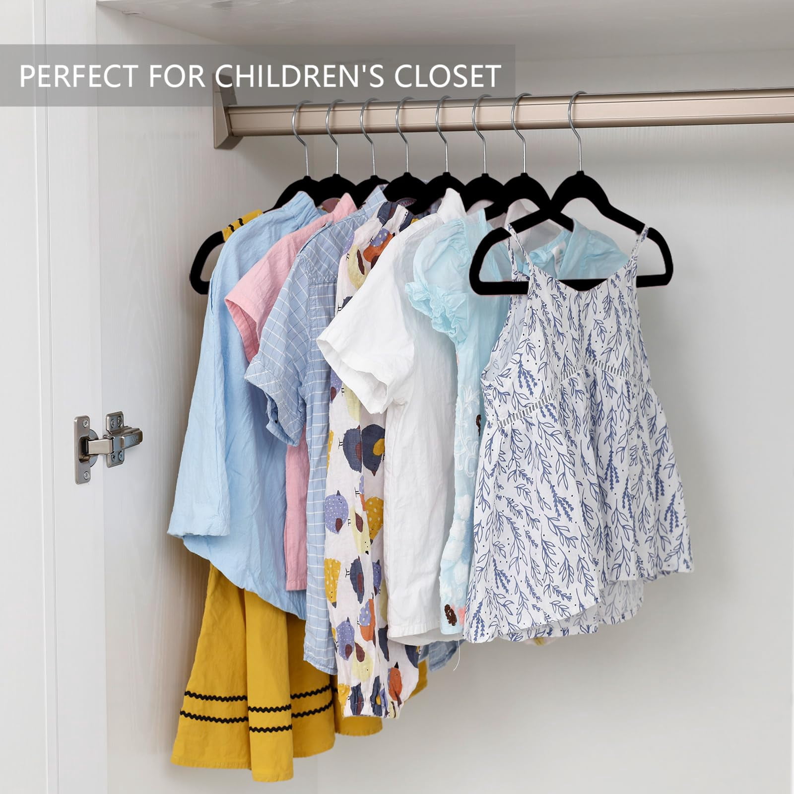 Hangers Non-slip Big 14 Inch For Teen Clothes Pack Of 50(black/silver)