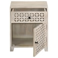 thumbnail image 5 of August 1-drawer Trellis Pattern Storage Cabinet White Washed, 5 of 12