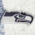 thumbnail image 4 of Women's G-III 4Her by Carl Banks Navy Seattle Seahawks Sherpa Plaid Quarter-Zip Jacket, 4 of 4