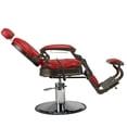 thumbnail image 3 of Jaxpety Vintage Barber Chair, Hairdressing Seat,Hydraulic Recline Styling Chair, Reversible Foot,Red, 3 of 17