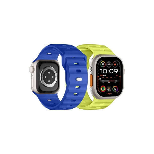 Correas Sport compatibles con Applewatch Ultra Band de 38/40/41/42/44/45/49mm, 2 piezas