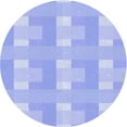 thumbnail image 1 of Ahgly Company Machine Washable Indoor Round Transitional Sky Blue Area Rugs, 5' Round, 1 of 7